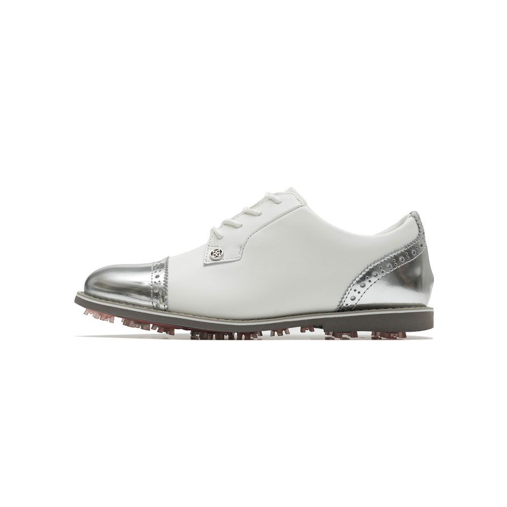 지포어 여성 캡 토 갤리벤터 골프화 화이트/실버 G4LC20EF04-S/SHK