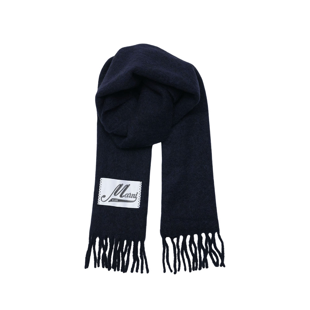 마르니 남여공용 로고패치 알파카 울 블랜드 머플러 블랙 SCMC0059Y0UTW918-00B99