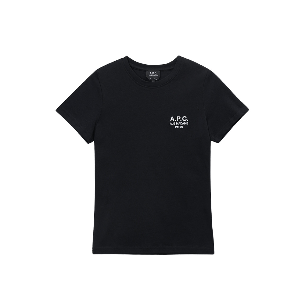 아페쎄 여성 데니스 로고 반팔 티셔츠 블랙 COEZCF26842-LZZ