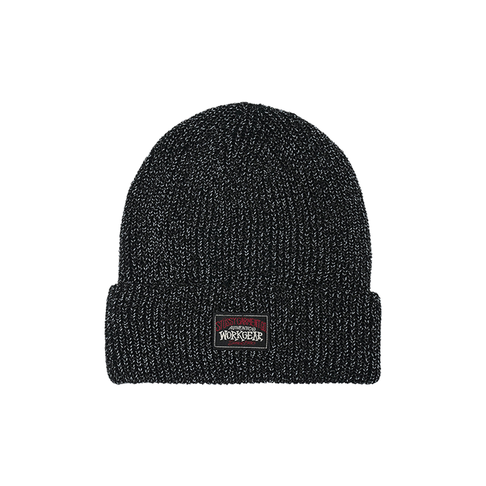 스투시 리플렉티브 얀 커프 비니 블랙 1321223-0001