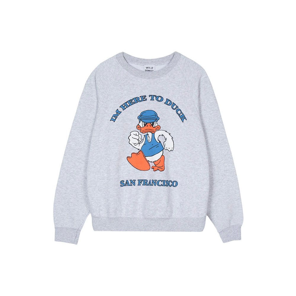 와일드동키 남녀공용 DUCK 맨투맨 FR-DUCK-WD043