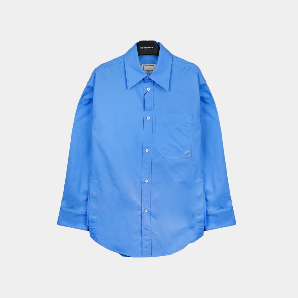 당일배송우영미 여성 코튼 셔츠 블루 M241SH08814L