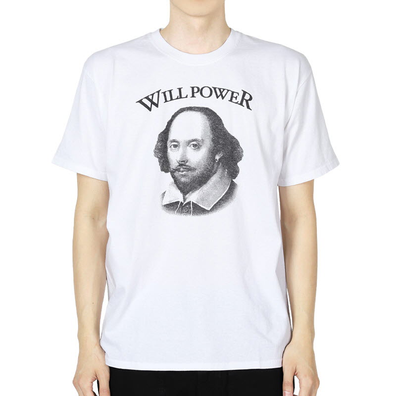 디몬트 와일드동키 남성 파워 프린팅 반팔(화이트) T-POWER