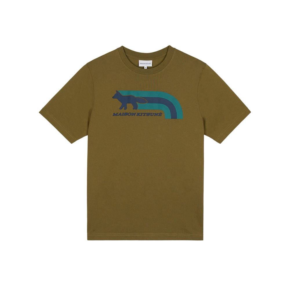 메종키츠네 남여공용 플래시 폭스 콤포트 반팔티셔츠 그린카키 MM00113KJ0118-P358