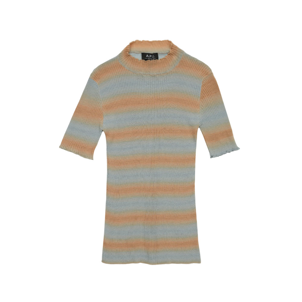 아페쎄 여성 스트라이프 반팔 니트 COGCWF23199-EAD