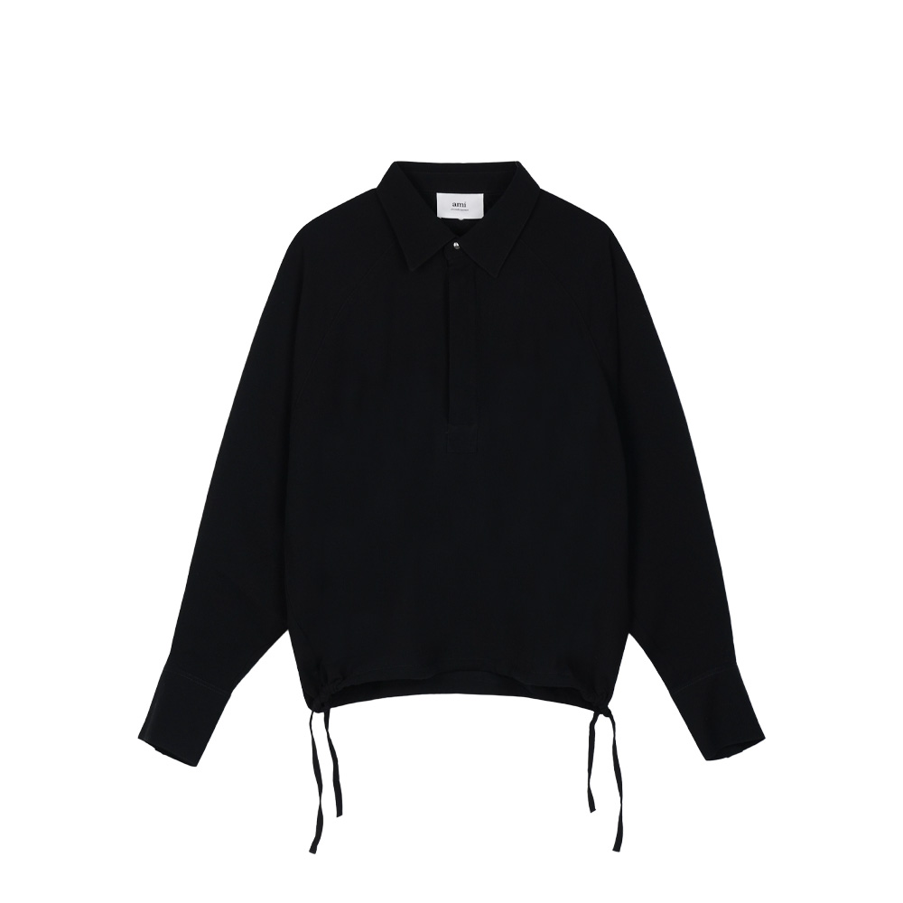 아미 남성 드 쾨르 울 폴로셔츠 블랙 USH138-WV0042-001