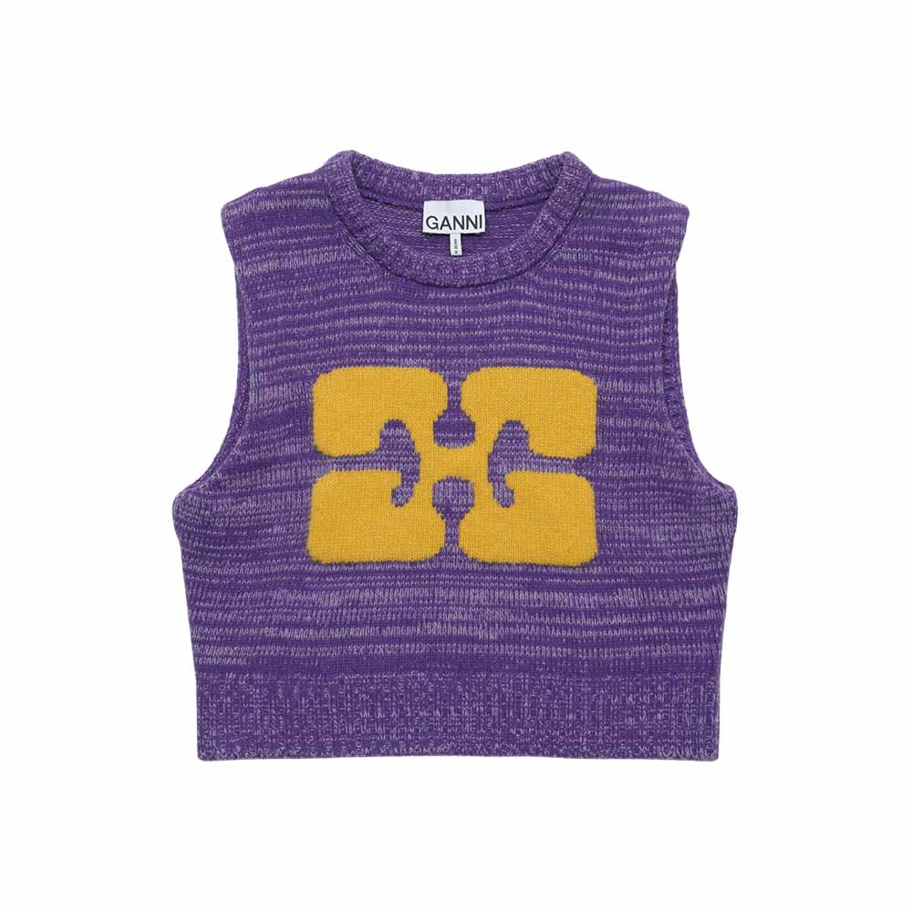 가니 여성 버터플라이 로고 니트 베스트 K1953-520
