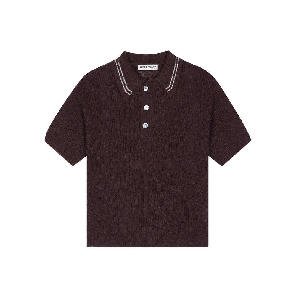 아워레가시 남성 TRADITIONAL 폴로반팔니트 브라운 M2243TE