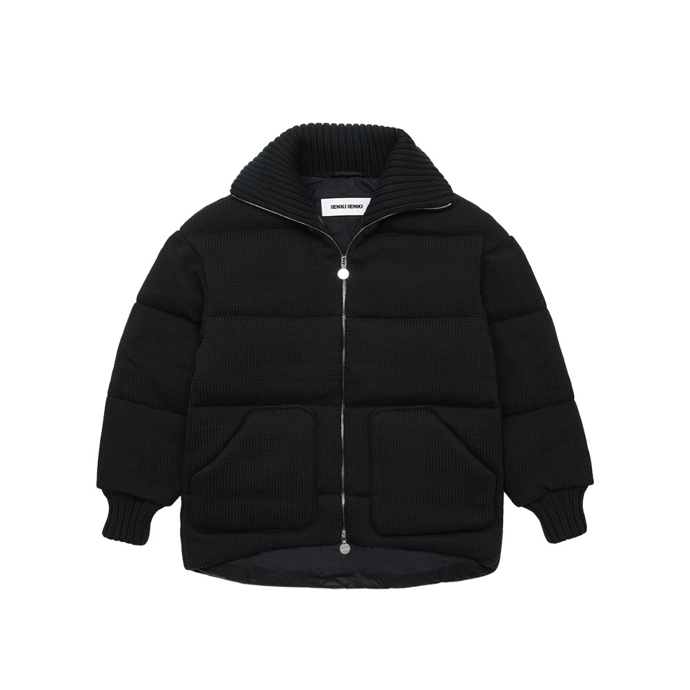 옌키옌키 니트 미쉐린 블랙 하이넥 패딩 KNITTEDMICHLIN-BK