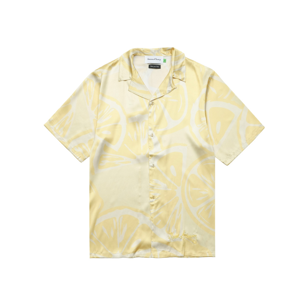 하우스오브써니 남녀공용 슬라이스 레몬 반팔셔츠 옐로우 VOL21207