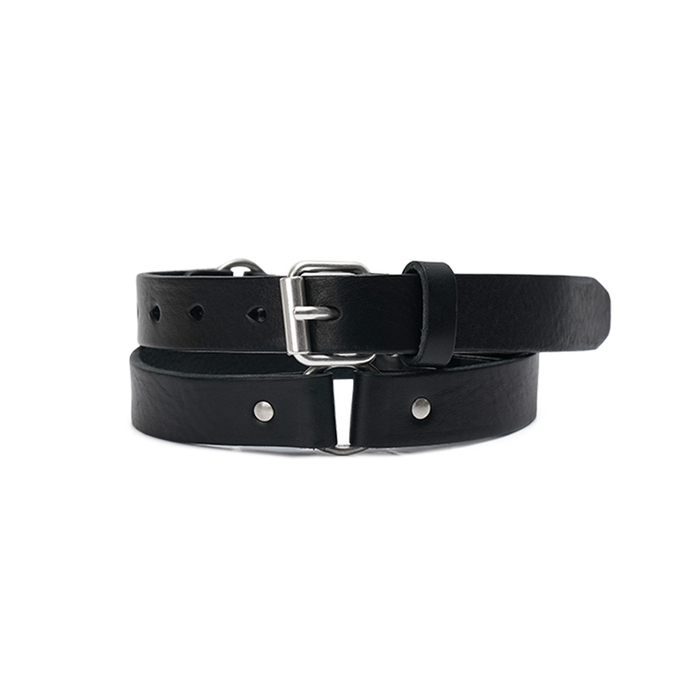 아워레가시 남성 버클 가죽 벨트 블랙 A22482GB