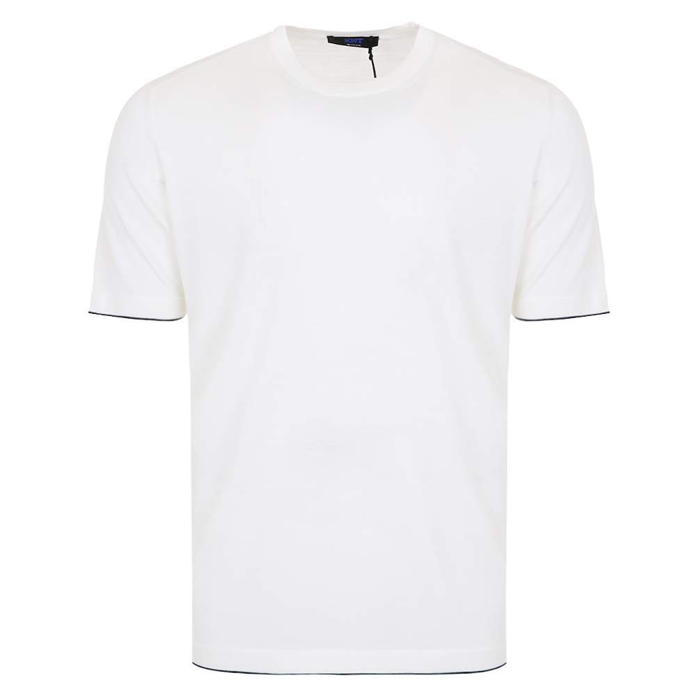 [국내/당일]25FW UMM0700 WHITE 키톤 울 니트 웨어 화이트 반팔티