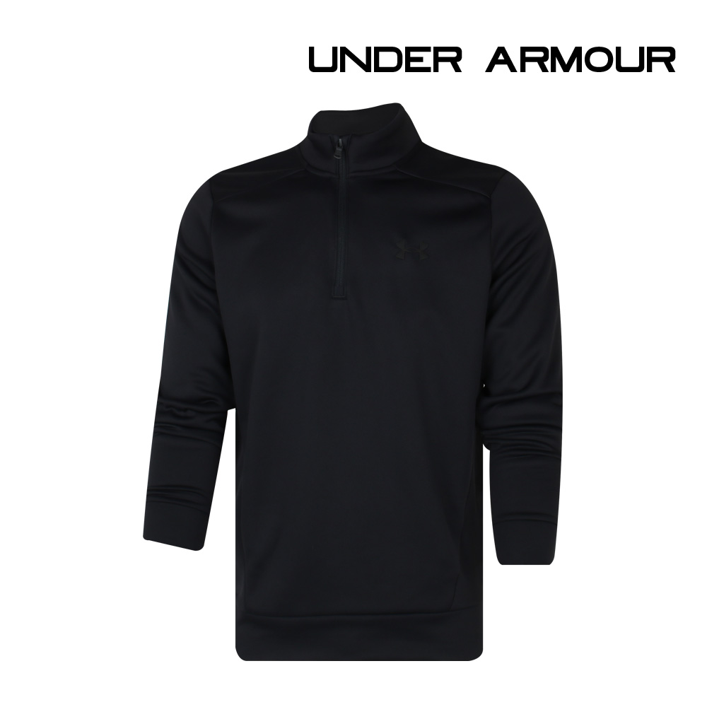 언더아머 긴팔티셔츠 아머 플리스1/4 집업 남성 블랙 1373358-001
