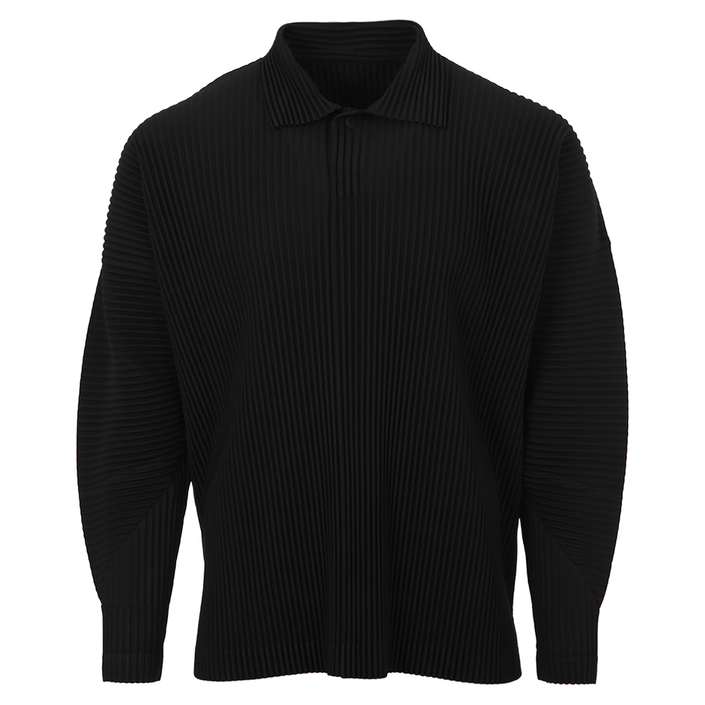 [국내/당일]25FW HP58JM082 15 이세이미야케 옴므 플리세 폴로 블랙 셔츠