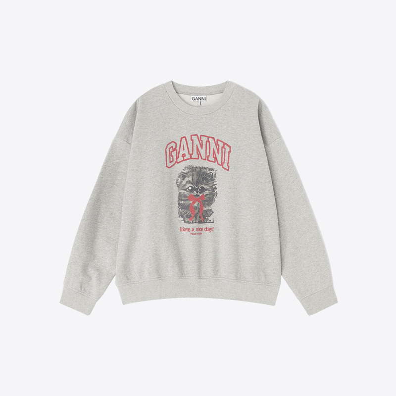 가니 여성 키티 스웨트셔츠 맨투맨 (그레이) A1060016 920