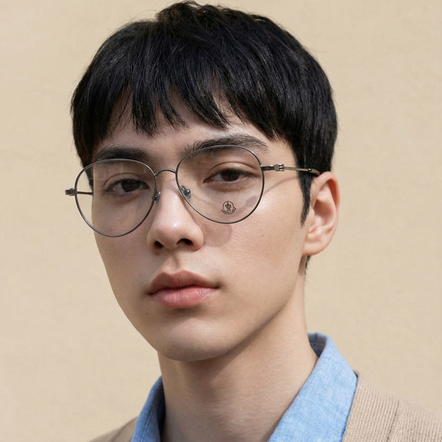 몽클레어 안경테 ML5068 008 남자 여자 데일리 명품 메탈테 패션