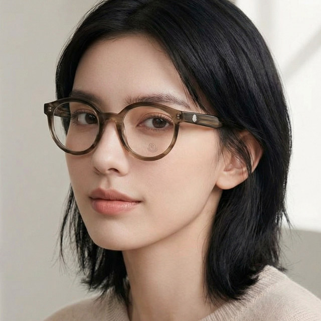몽클레어 안경테 ML5029 050 명품 라운드 반투명 뿔테 남자 여자 데일리 패션