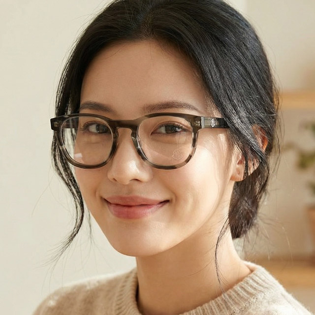 몽클레어 안경테 ML5052 020 무광 빈티지 명품 남자 여자 사각 뿔테