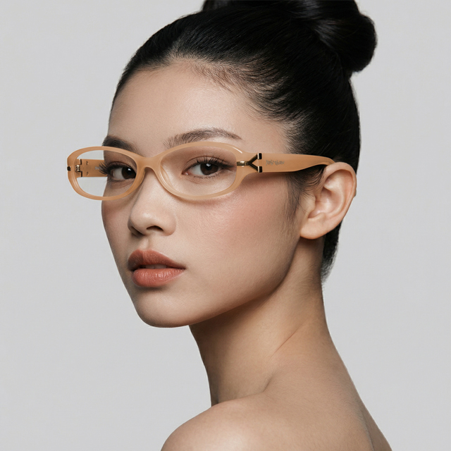생로랑 안경테 YSL6313 QR5 누드톤 명품 긱시크 뿔테 여자 남자