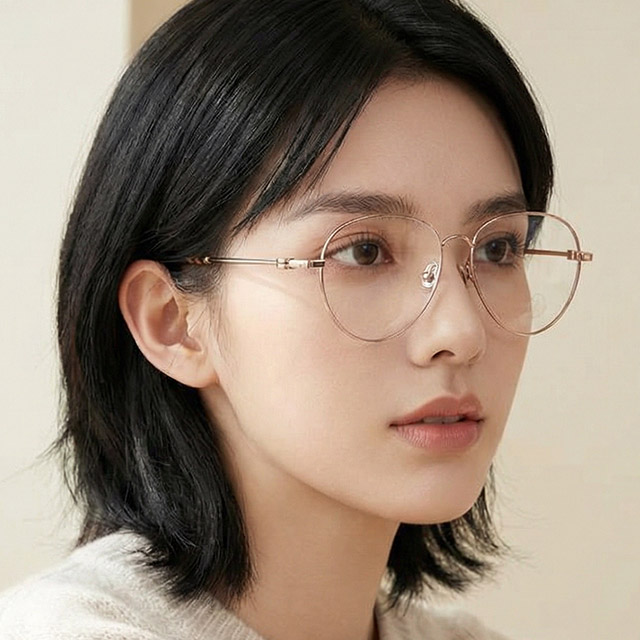 몽클레어 안경테 ML5068 033 로즈골드 명품 여자 남자 메탈 안경