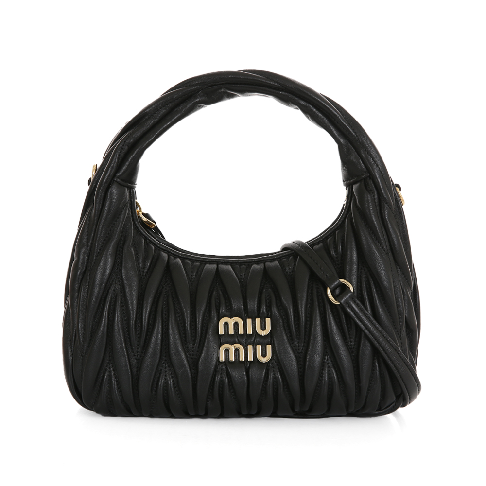 [국내/당일]26SS 5BC125 AN88 F0002 미우미우 완더 마테라쎄 레더 스몰 호보백