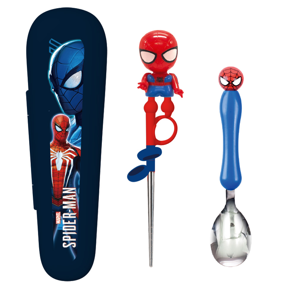 릴팡 네오모션 스푼스텐젓가락케이스 3P세트_스파이더맨