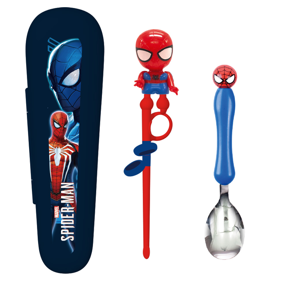 (등록X)릴팡 네오모션 스푼 릴팡젓가락케이스 3P세트 스파이더맨