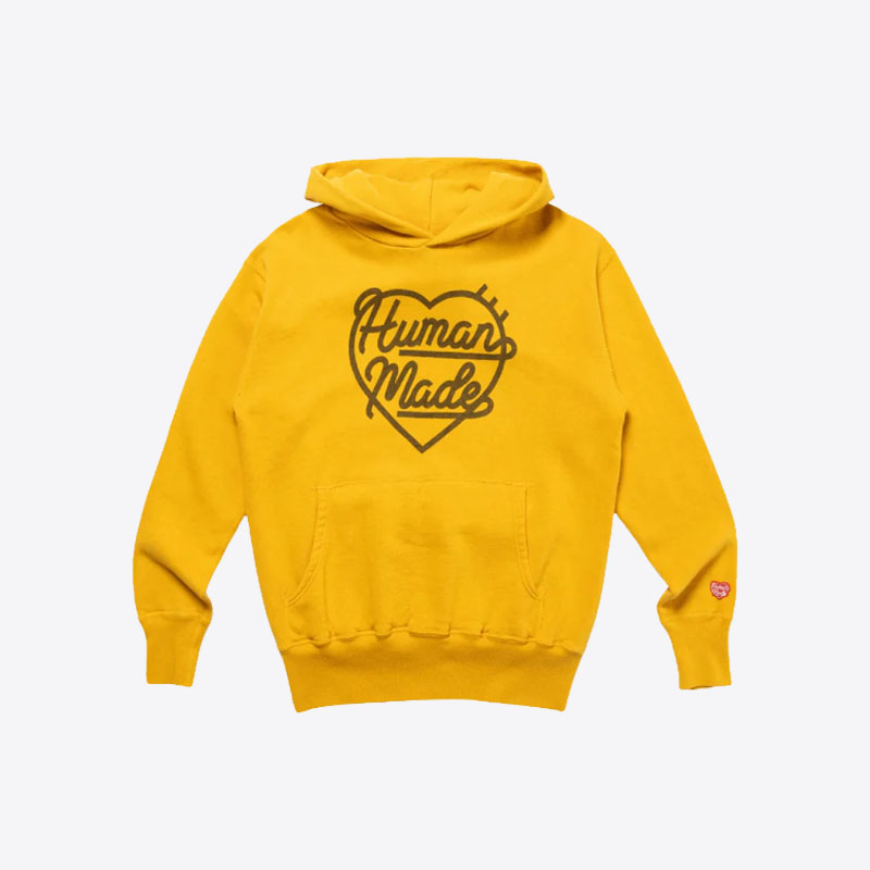 당일배송휴먼메이드 하트 츠리아미 후드 티셔츠 (옐로우) HM26CS016
