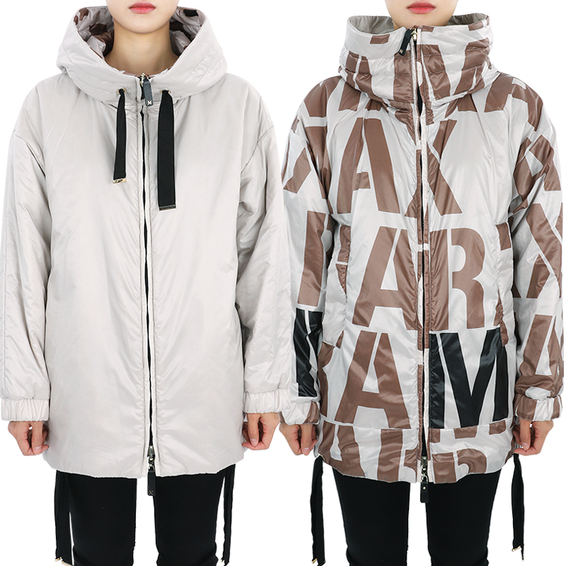 디몬트 23 F/W 막스마라 여성 리버시블 그린로 큐브 패딩 자켓(베이지) 2394860934 GREENLO 045