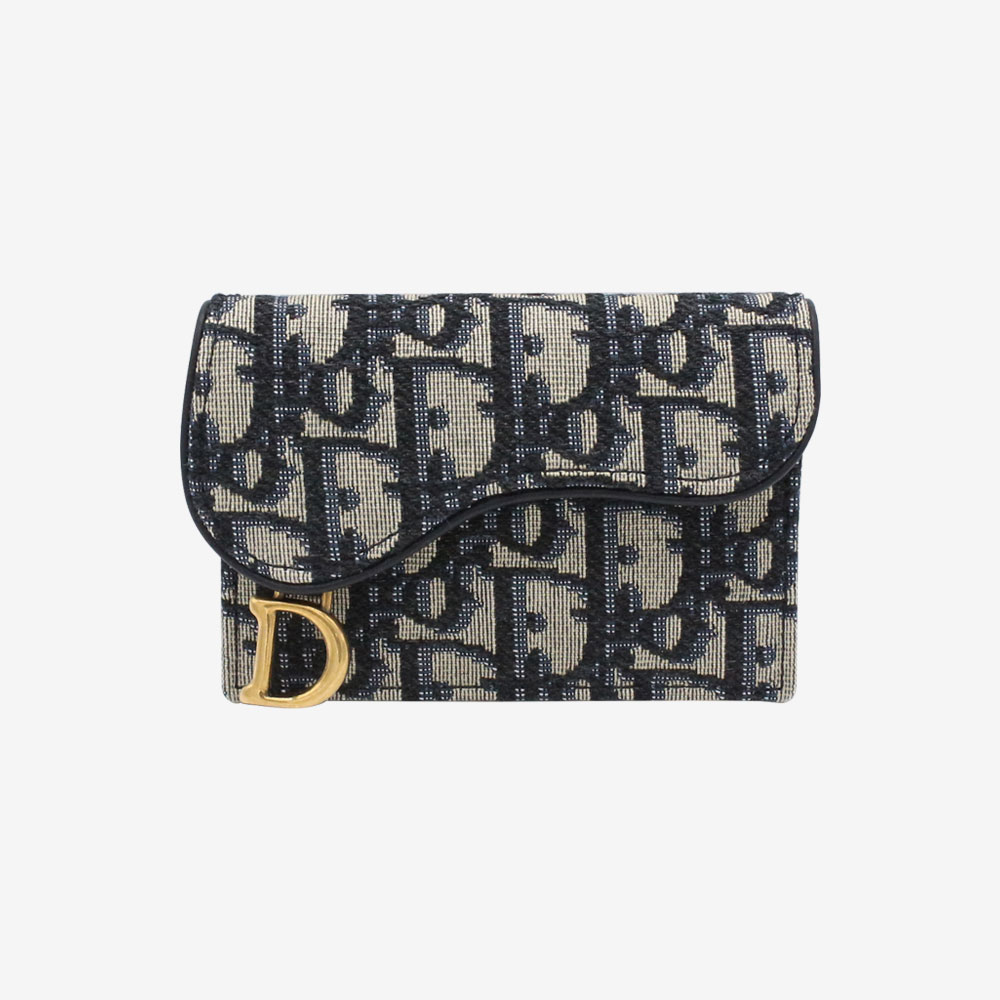 [국내/당일]디올 새들 플랩 카드홀더 블루 오블리크 S5611CTZQ_M928