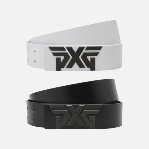 [국내배송] 쇼핑백 선물포장 PXG 골프 남성 블랙 버클 로고 벨트