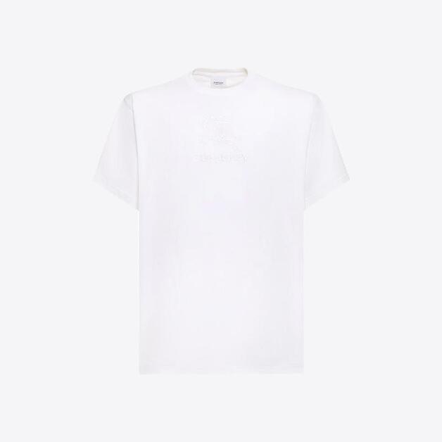 당일배송버버리 남성 EKD 로고 프린팅 라운드넥 반팔티셔츠 화이트 8072751 A1464