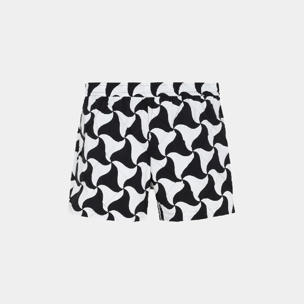 당일배송보테가베네타 남성 패턴 프린팅 스윔 쇼츠팬츠 블랙화이트 690530 V1OO0 1069