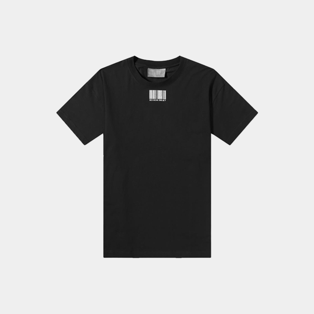 당일배송베트멍 남성 바코드 프린팅 라운드 세미오버 반팔티셔츠 블랙 VL12TR460 BK