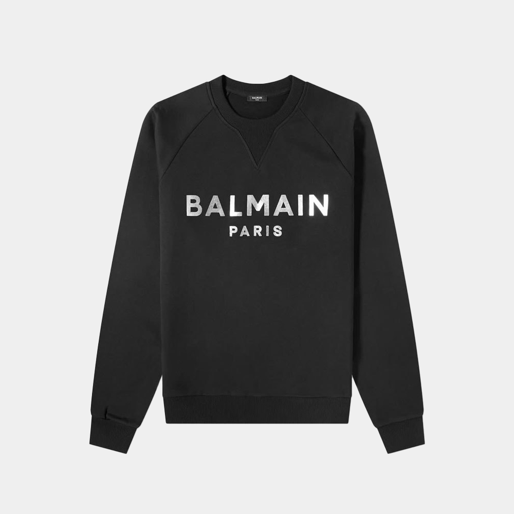 당일배송발망 남성 파리스 실버로고 프린팅 스웨트셔츠 블랙 WH1JQ005B122 EAC