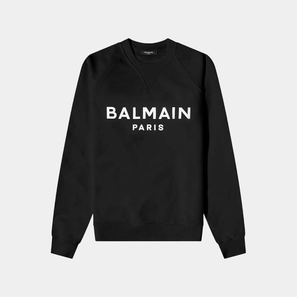 당일배송발망 남성 파리스 로고 프린팅 크루넥 맨투맨 블랙 XH1JQ005BB23 EAB