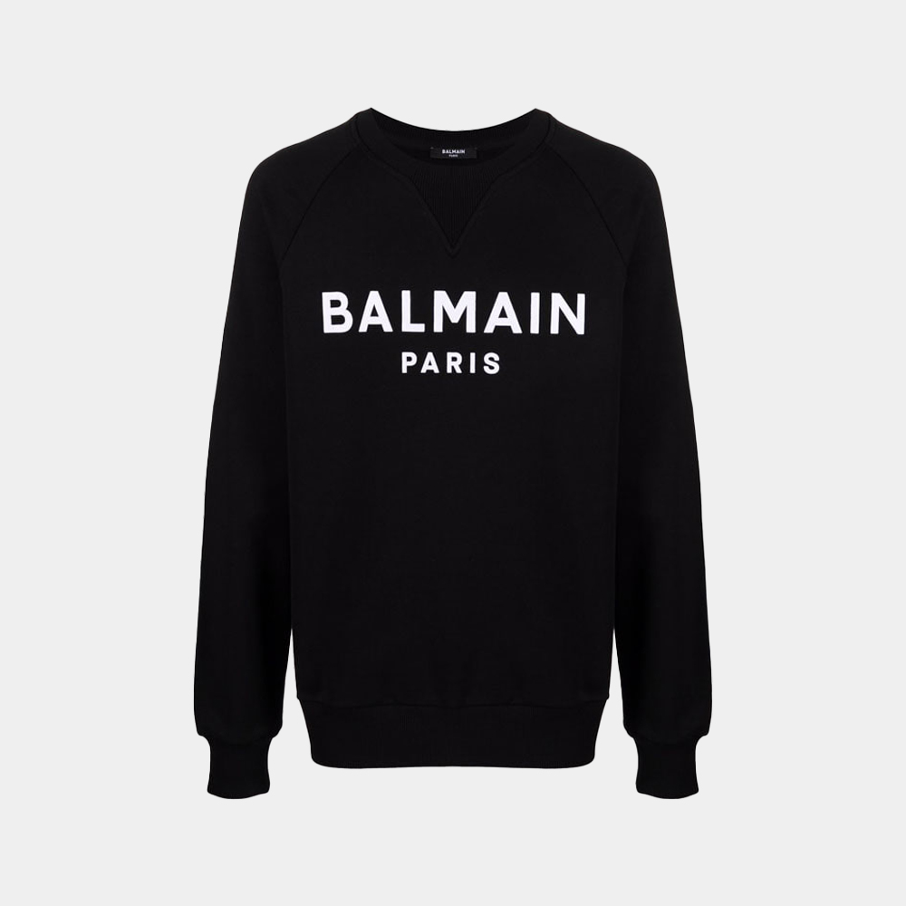 당일배송발망 남성 파리스 펠트 로고 크루넥 맨투맨 블랙 XH1JQ005BB33 EAB