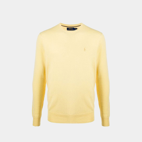 당일배송폴로랄프로렌 남성 옐로우 포니 클래식 크루넥 울 니트 옐로우 710667378 023