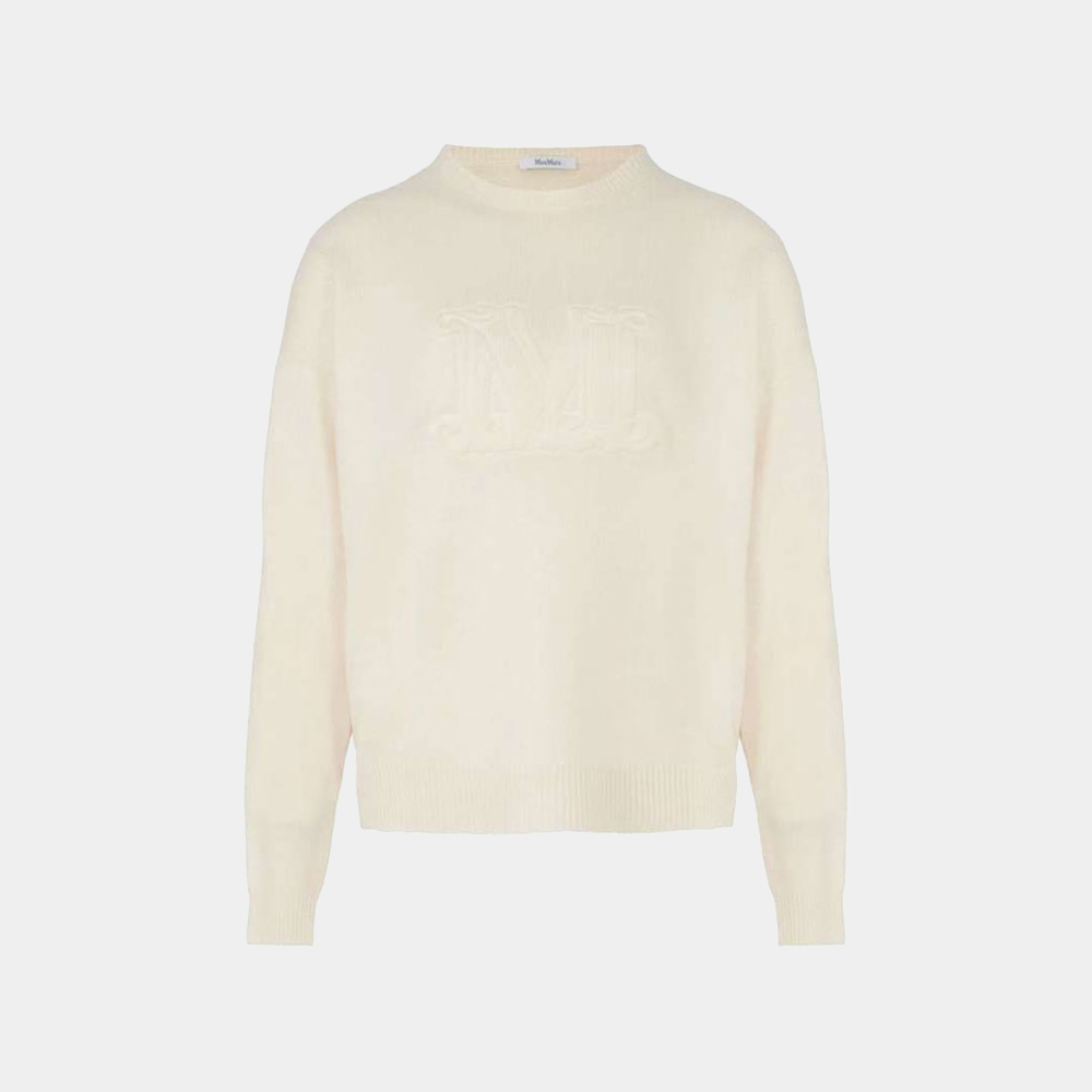 당일배송막스마라 여성 아스테르 M로고 캐시미어 스웨트 아이보리 여성 니트 13611421600 001