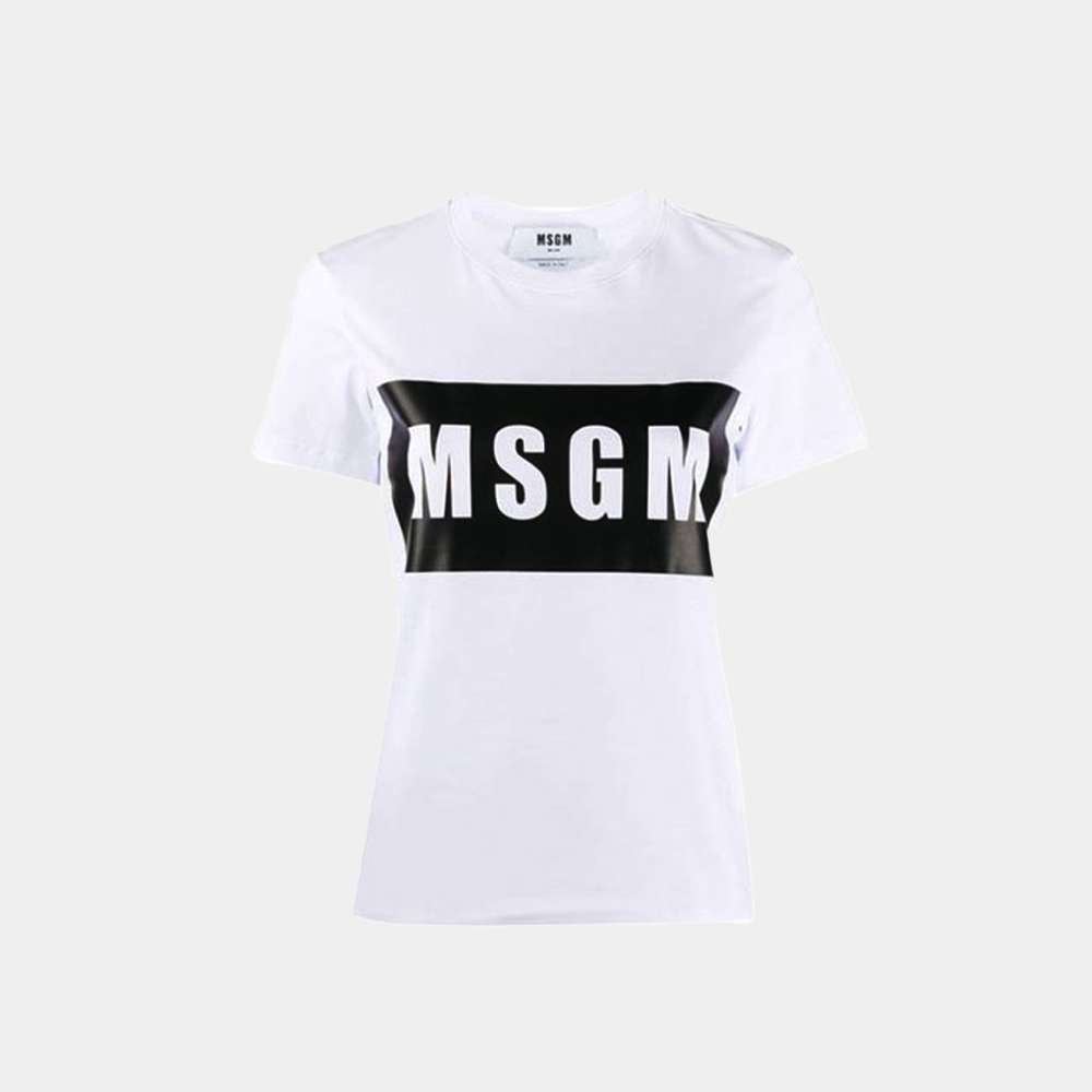 당일배송MSGM 여성 로고프린팅 화이트 여성 반팔 2842MDM195 207498 012842MDM195 207498 01