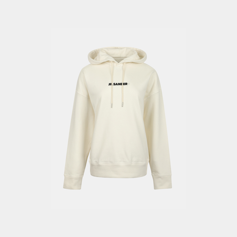당일배송질샌더 여성 미니로고 프린팅 스웨트 내추럴 여성 후드 JPPU707512WU248608 102