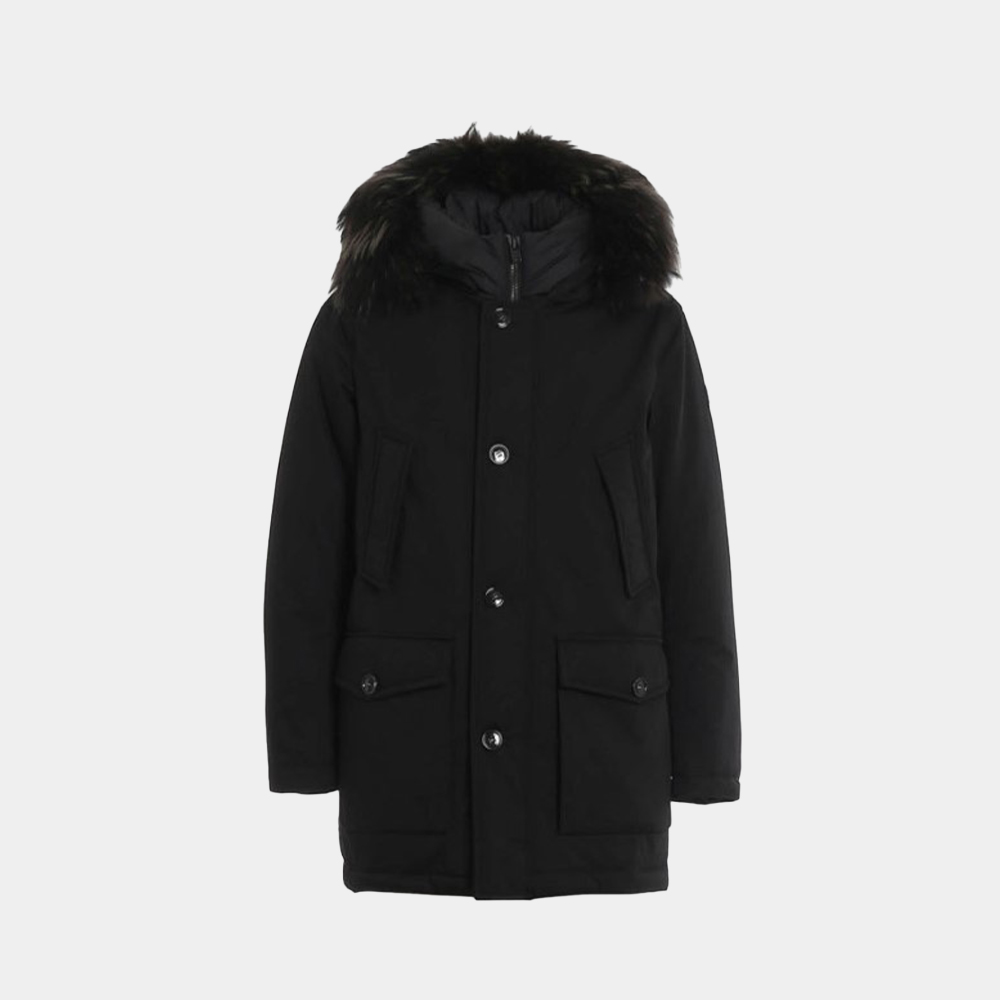 당일배송울리치 남성 퍼 인서트 다운 후드 블랙 패딩 CFWOOU0208MRUT2194 100