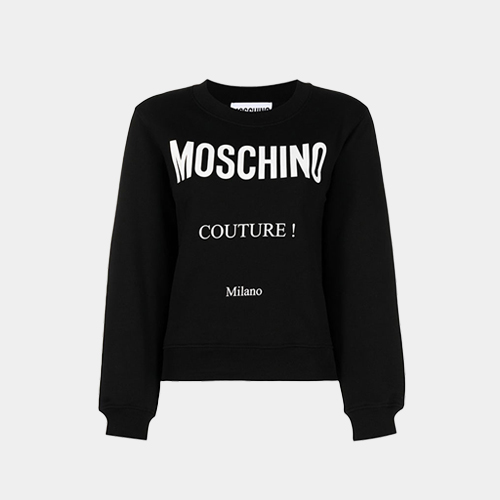 당일배송모스키노 여성 로고 프린팅 블랙 맨투맨 A17170527 2555