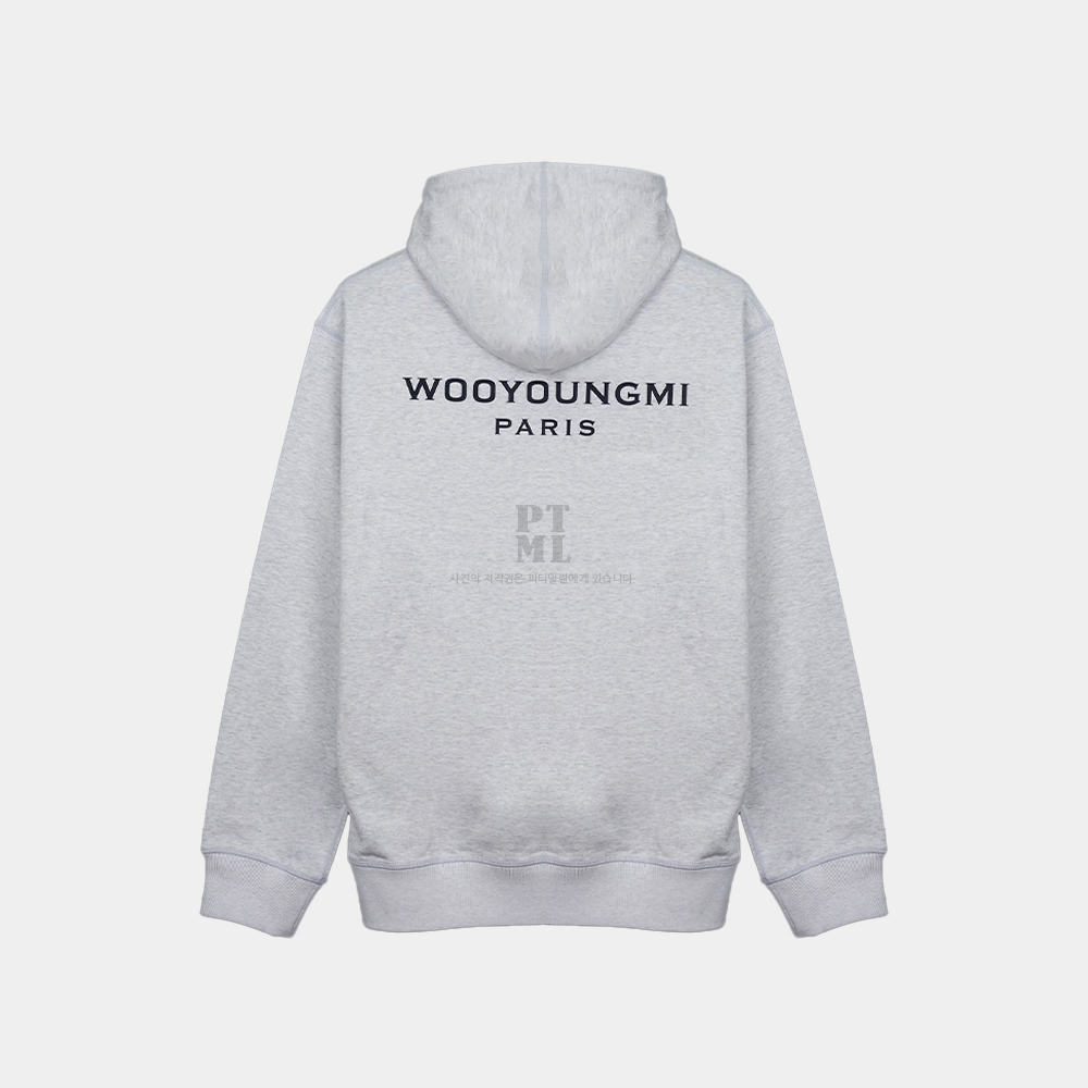 당일배송우영미 남성 백로고 긴팔 후드 티셔츠 그레이 W241TS37737G