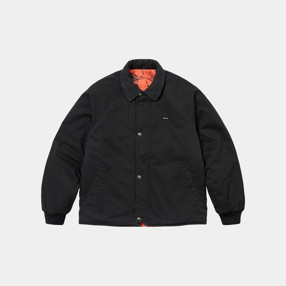 당일배송슈프림 남성 리얼트리 리버시블 퀄티드 워크 자켓 블랙 SS24J18