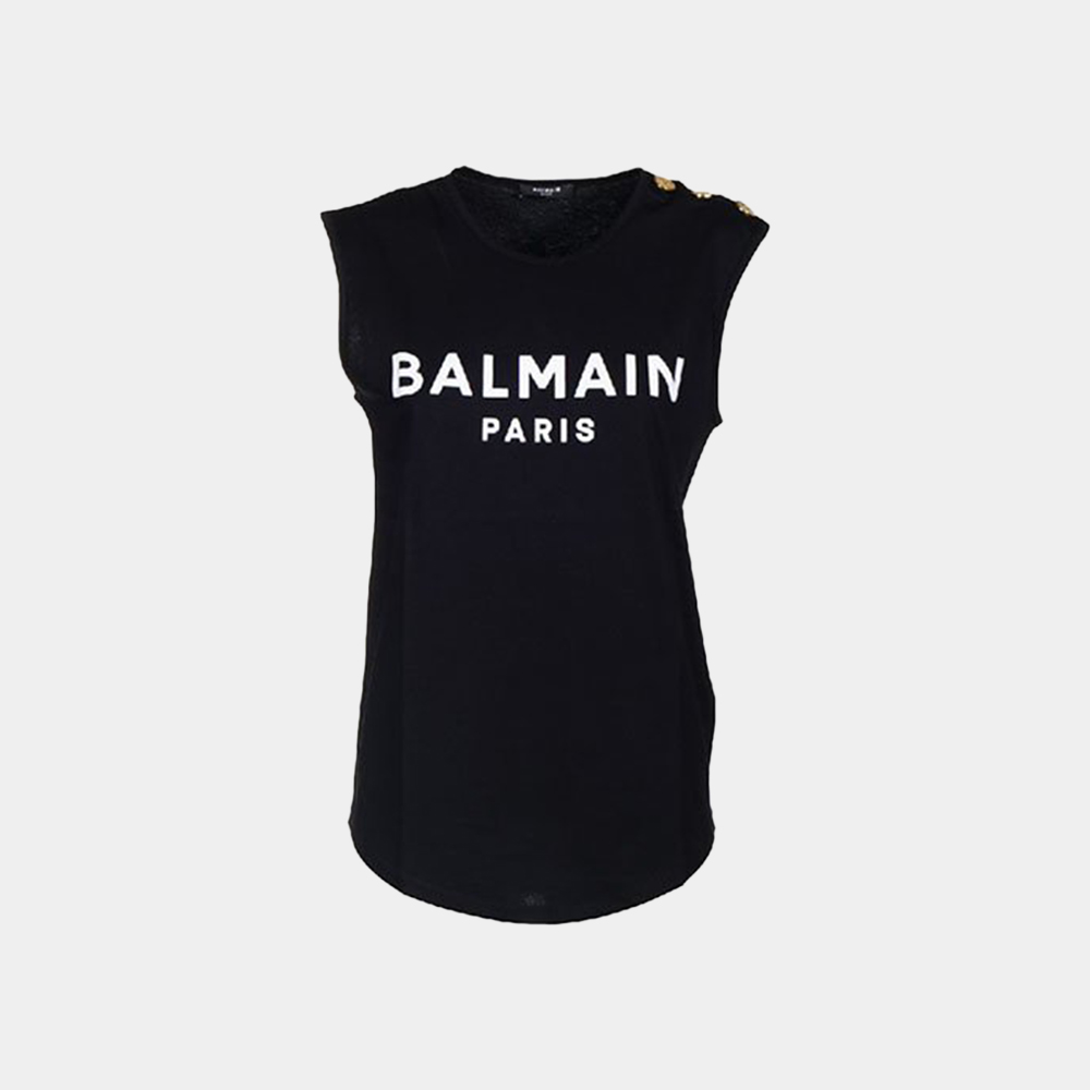 당일배송발망 여성 로고 프린팅 라운드 반팔티셔츠 블랙 YF1EB005BB37 EAD