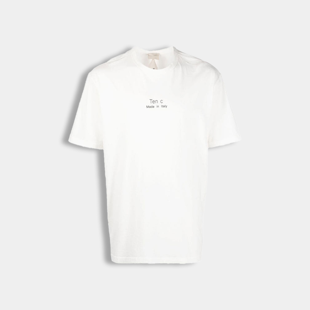 당일배송텐씨 남성 로고 프린팅 라운드 코튼 반팔티셔츠 아이보리 22CTCUH02098.A06021 102
