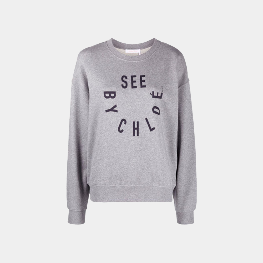 당일배송끌로에 여성 씨 바이 끌로에 로고 스웨트 맨투맨 그레이 CHS21WJH08 080