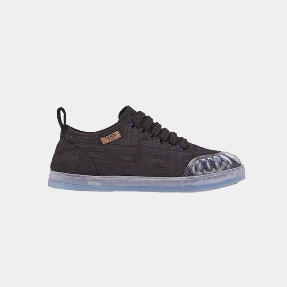 당일배송펜디 여성 FF로고 패브릭 캔버스 블랙 스니커즈 8E7083 ABN4 F0QA1