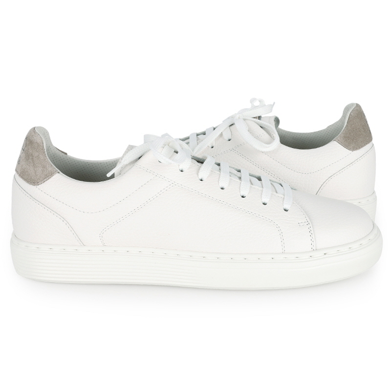 디몬트 24 S/S 브루넬로쿠치넬리 남성 로우탑 스니커즈(화이트/베이지탭) MZUASBJ264 CE280